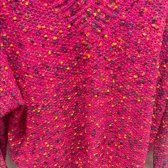 Main Strip Pink V-Neck Sweater - Picture 3 of 4